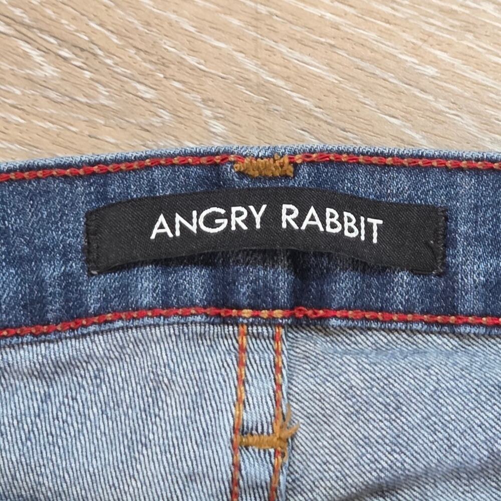 Angry Rabbit Denim Jeans with Tan Stitching Distressed - Picture 7 of 9